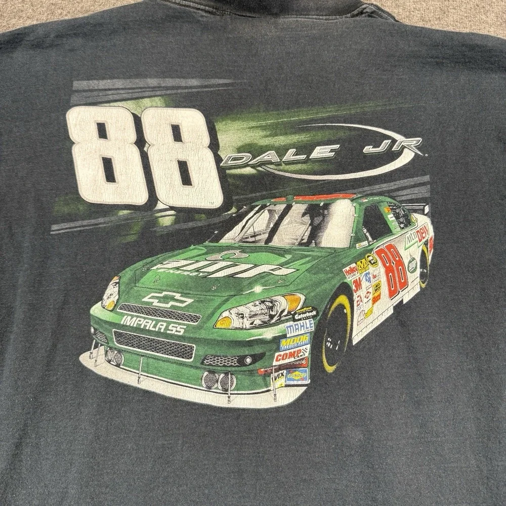Vintage Dale Earnhardt Jr Shirt Mens 2XL Black 88 NASCAR Racing AMP Energy Car
